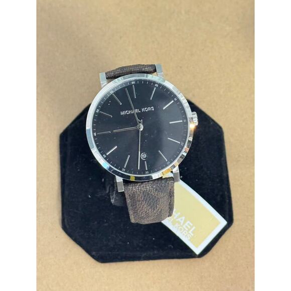 Michael Kors MK8813 Irving Quartz Three-Hand Brown PVC Men's Watch - Picture 4 of 5